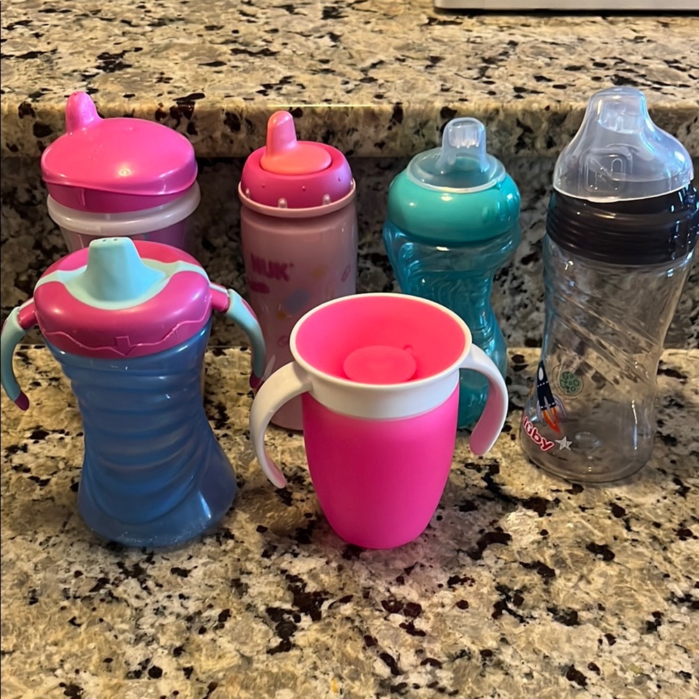 Colorful Baby Sippy Cups Set